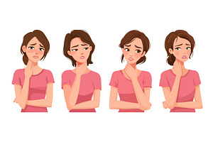 Woman sore throat. Young women, an Object Illustration by Stock-Smart-Start