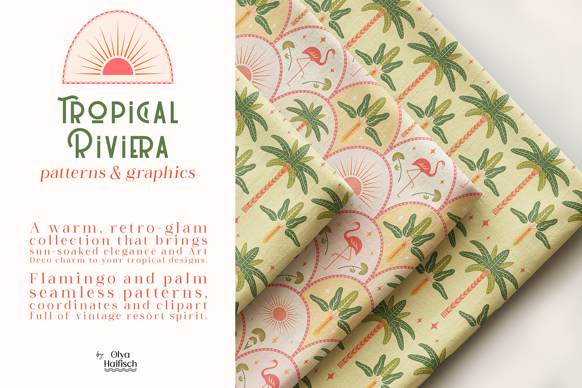 Tropical Riviera Patterns & Graphics, a Pattern Graphic by Olya Haifisch (Photo 2 of 13)