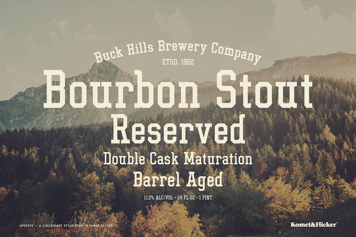 UPSTATE - A Collegiate Style Font, a Slab Serif Font by Komet & Flicker (Photo 4 of 15)