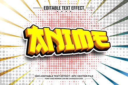 Anime 3D editable text effect, a Layer Style Add-On by nicemorning