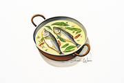 Fish Seafood Clipart, an Animal Illustration by New-School-Wave (Thumbnail 3 of 5)