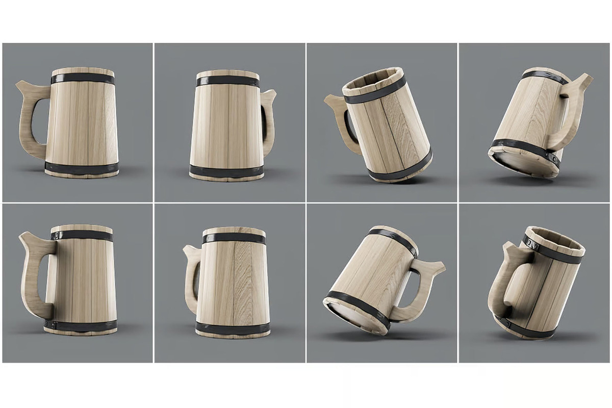 Wooden Beer Mug Mock-Up, a Product Mockup by DesignRushMarket (Photo 2 of 9)