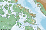 Shaded Relief Map of North America, an Education Illustration by Cartorical (Thumbnail 4 of 7)