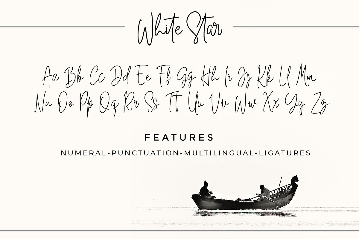 White Star - Chic Handwritten Font, a Script Font by din-studio.com (Photo 3 of 8)