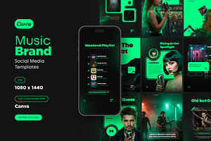 Music Vibes Instagram Kit, a Templates & Theme by Sooni Gaad