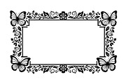 Butterfly Floral Vintage Frame Bundl, an Illustration by Creativeshirt (Thumbnail 5 of 51)