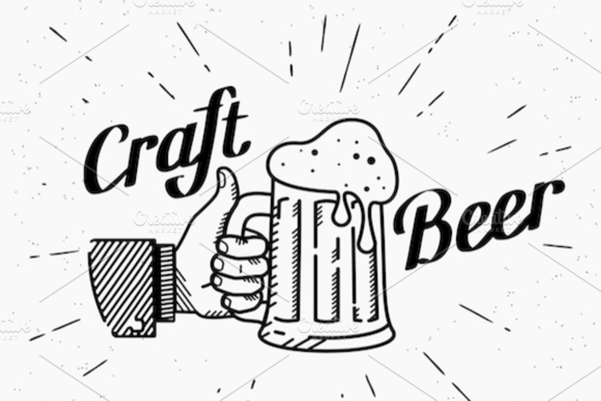 Thumbs up cold craft beer, a Food Illustration by Julia Tim (Photo 4 of 5)