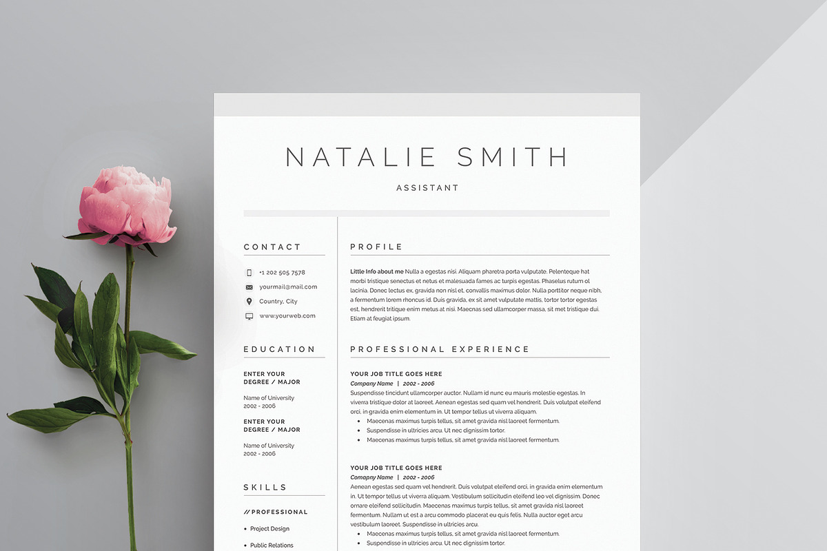 Word Resume & Cover Letter Template, a Resume Template by DemeDesign (Photo 1 of 7)