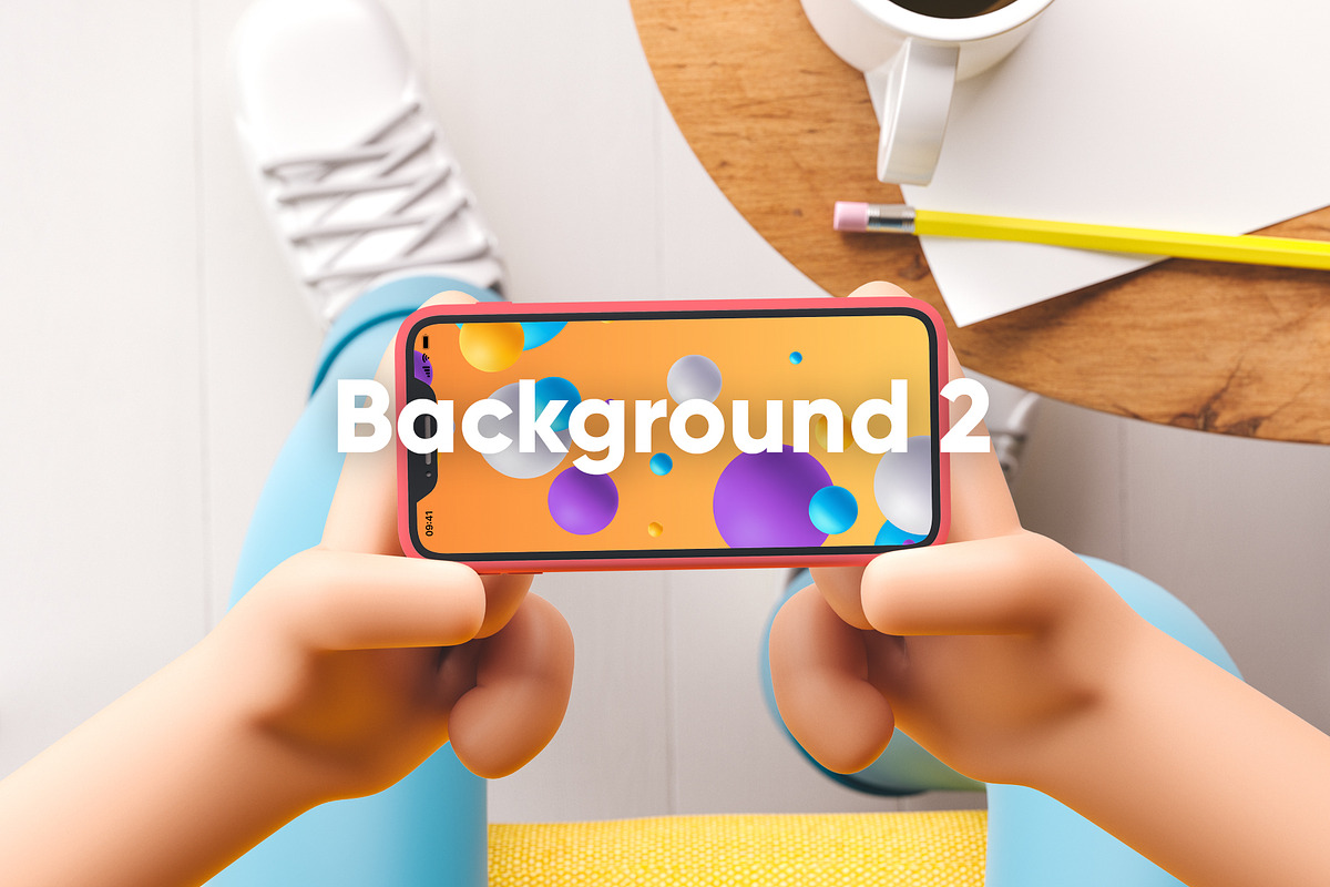 Cartoon Mockup, an iPhone Mockup by Best Pixels™ (Photo 5 of 10)