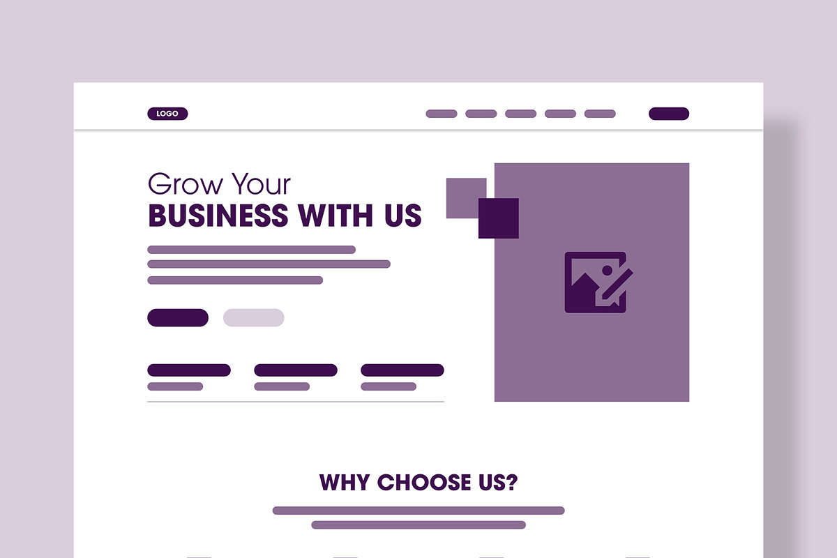 Modern Wireframe Landing Page, a Wireframe Template by MightyDesign (Photo 2 of 9)