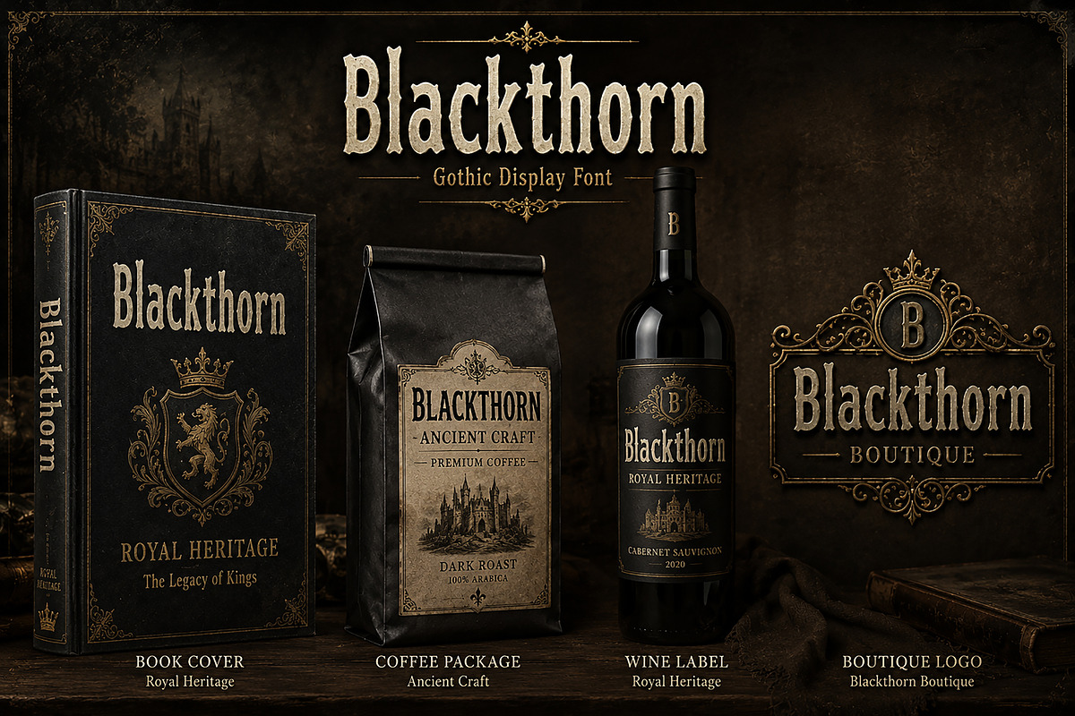 Blackthorn, a Blackletter Font by Wow Magic (Photo 4 of 4)