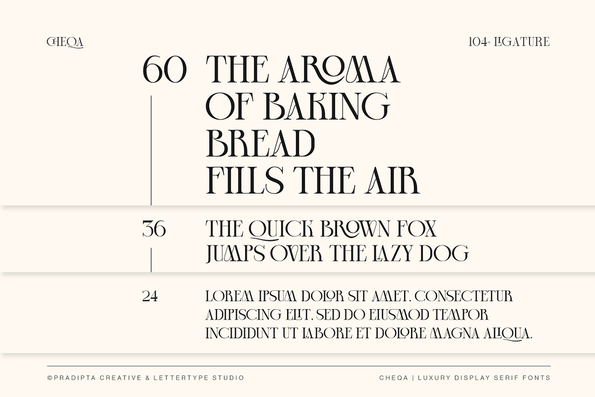 Cheqa a Luxury & Elegant Serif, a Serif Font by Lettertype Studio (Photo 9 of 15)