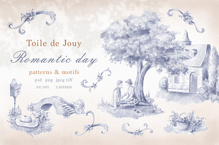 Toile de Jouy Pattern and motifs