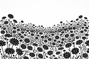 60 Daisy Flower Field Silhouette, a Seasonal Illustration by Amazin_art (Thumbnail 3 of 22)