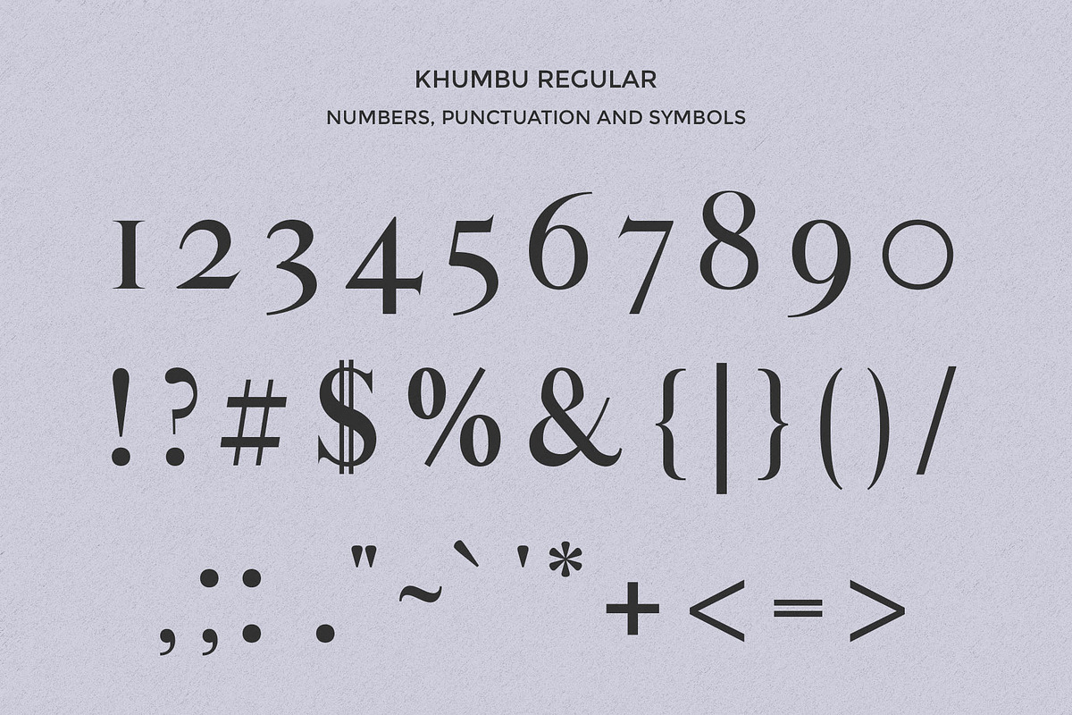 Khumbu typeface, a Serif Font by Dene Studios (Photo 8 of 11)