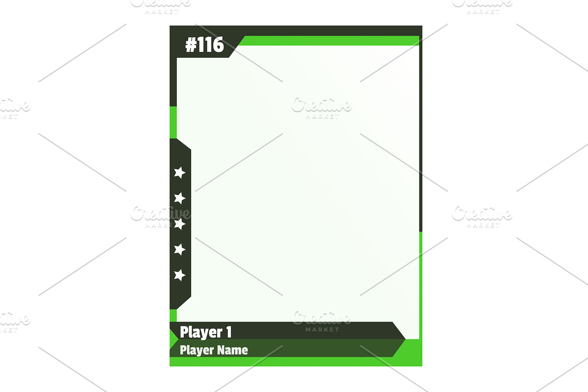 Game sports card template, a Texture Illustration by Things for designers