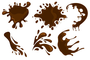 Coffee and Chocolate splashes Vector