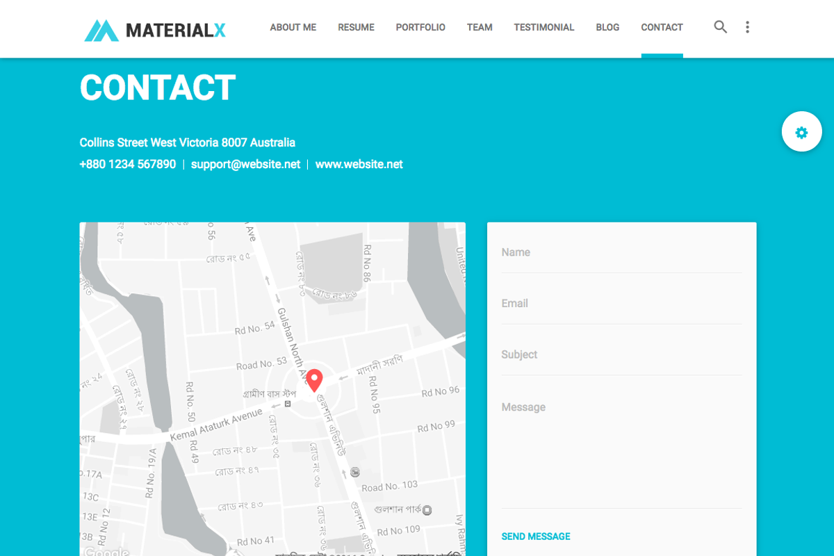 Material Design Personal Resume, a Bootstrap Template by Codetic (Photo 4 of 8)