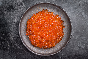 Luxurious red caviar, glistening pearls of flavor, perfect for e, a Food & Drink Photo by composter-box@mail.ru