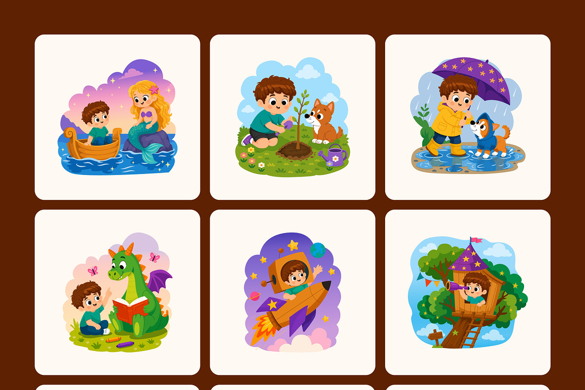 65 Story Book Flat Illustrations, an Education Illustration by Brickclay (Photo 10 of 11)