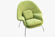 Womb Chair and Ottoman 3d model, a Furniture 3D Model by 3dmitruk (Thumbnail 4 of 15)