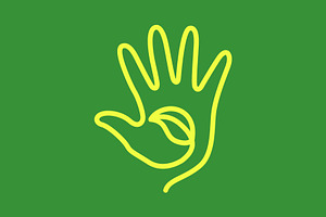 hand waving leaves nature save logo, a Branding & Logo Template by devastd