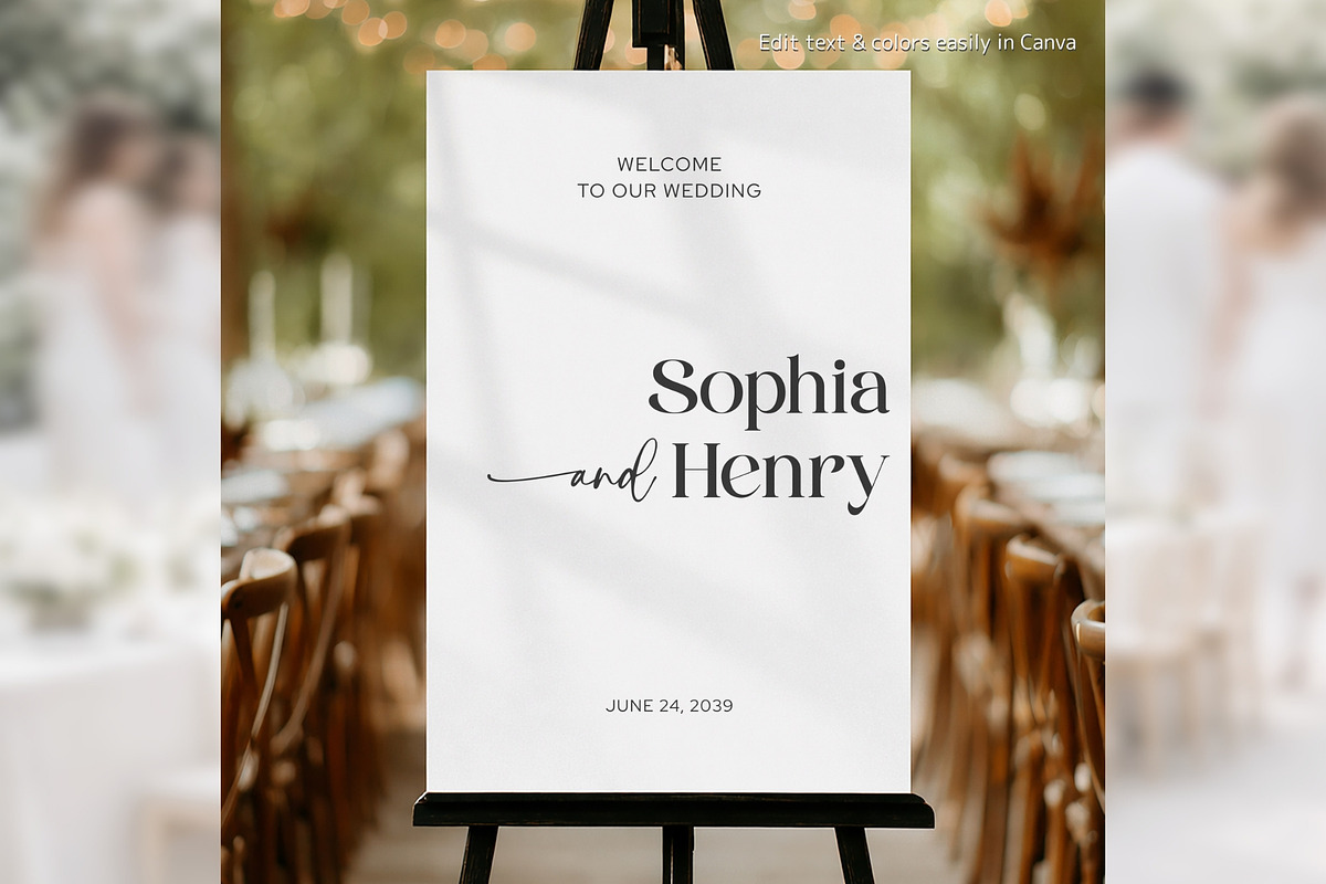 Minimal Welcome Sign Canva bd006, a Poster Template by TyphoonStudio (Photo 3 of 10)