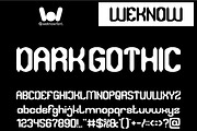 Dark Gothic font, a Blackletter Font by weknow (Thumbnail 1 of 8)
