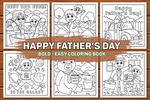 Father's Day Coloring Book Vol-01, a Seasonal Illustration by Coco Bloom