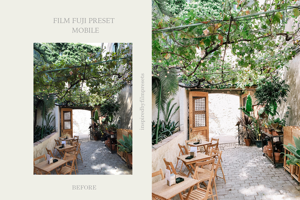 Mobile Lightroom Fuji Film Preset, an Action Add-On by InspiredbyfilmPresets (Photo 4 of 6)