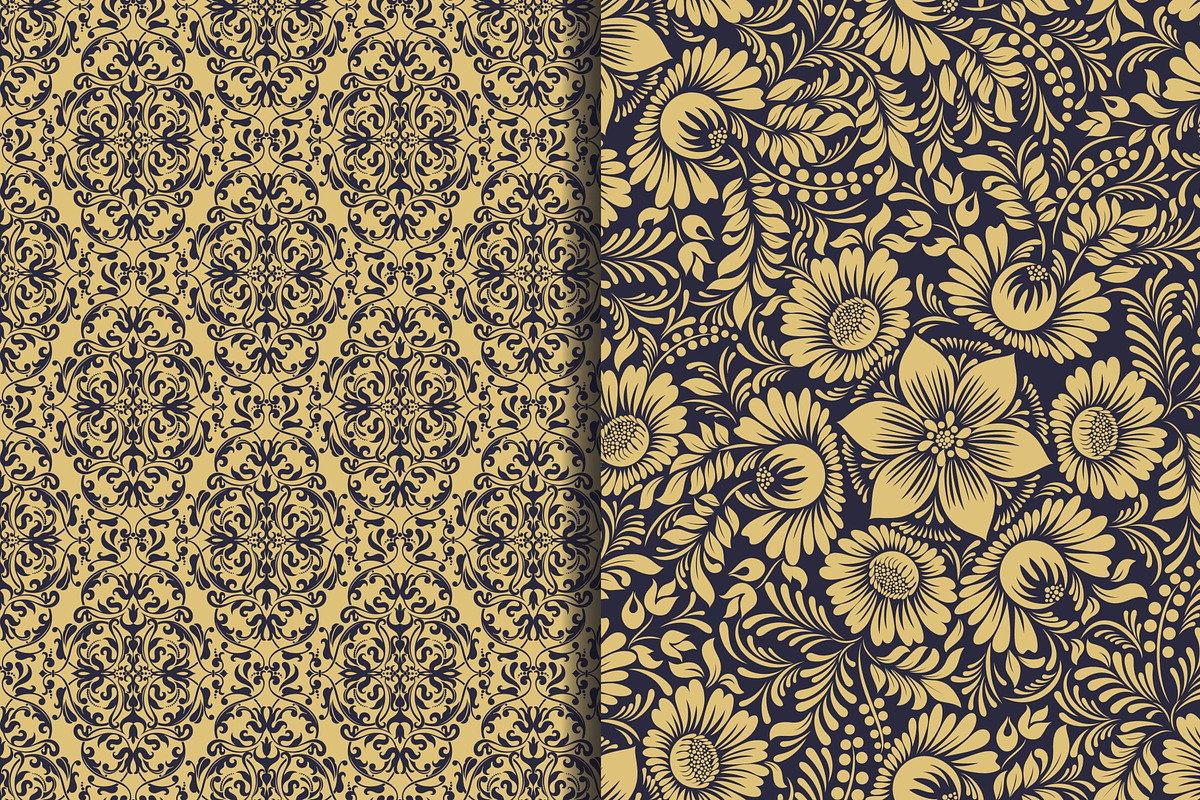 Set of 10 seampless pattern Baroque, a Pattern Graphic by NataLito (Photo 6 of 6)