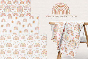 Boho Rainbows Patterns Collection