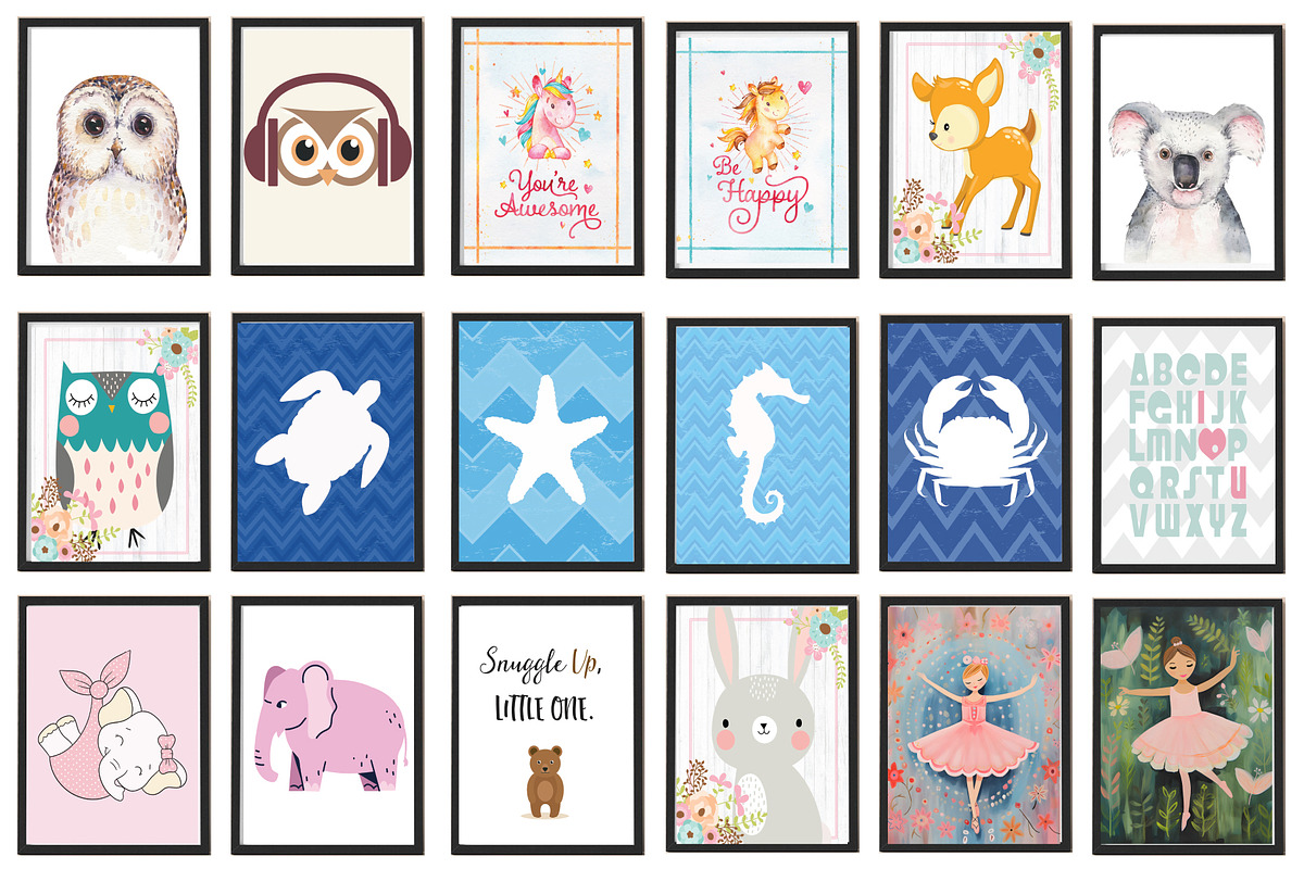 Nursery Wall At, Kids Room Wall Art, a Wallpaper Photo by Chipshpow Graphics (Photo 4 of 9)
