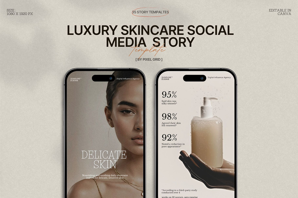 Minimal Skincare Story Templates