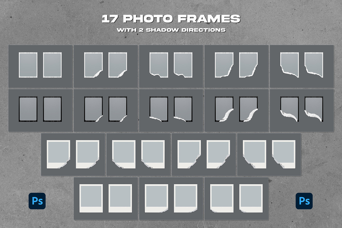 Polaroid Torn Photo Frames, a Product Mockup by Andrew Skoch Design (Photo 5 of 6)