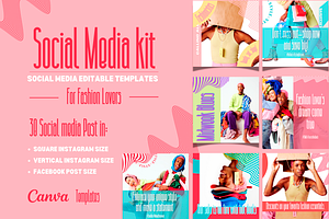Social Media Fashion Pack Templates
