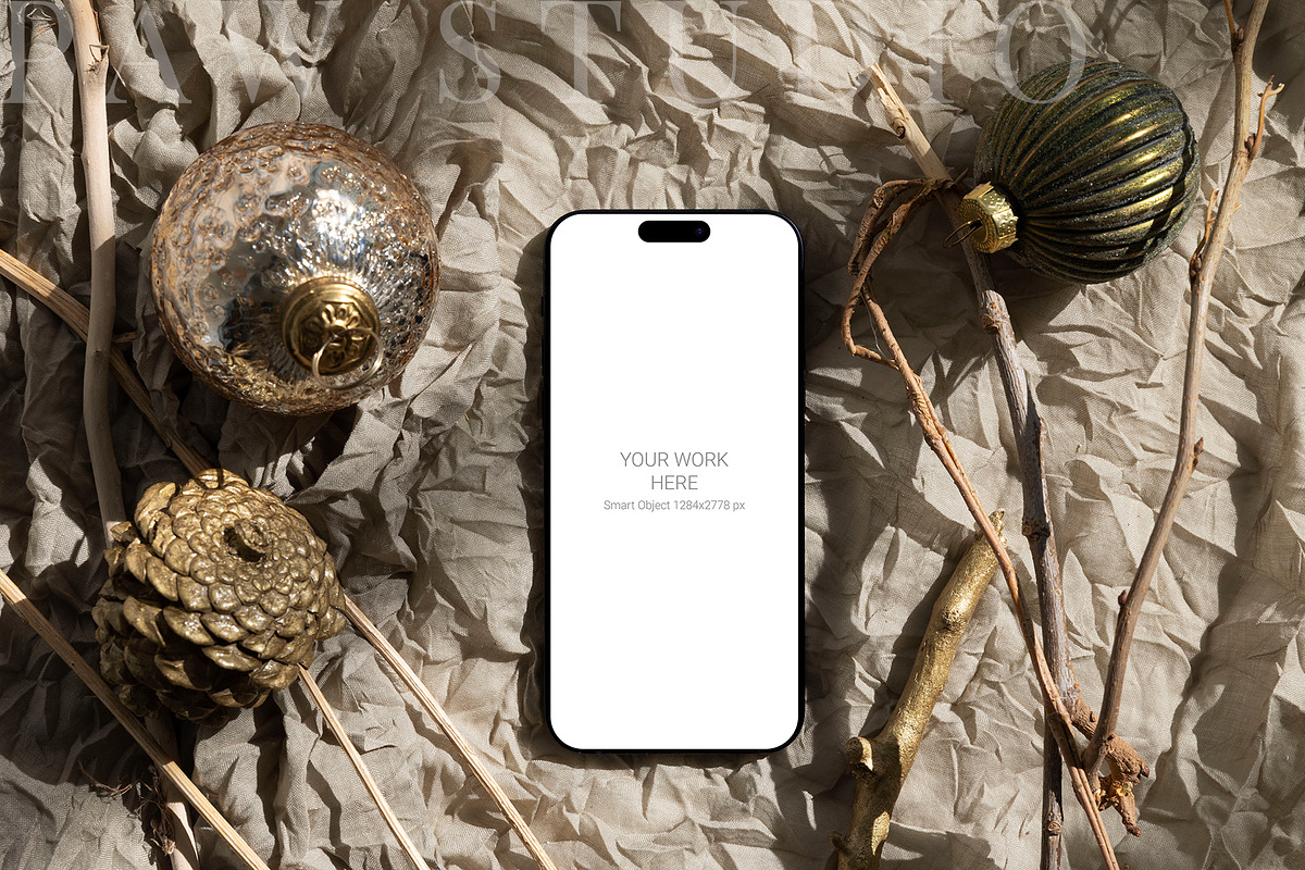 Xmas Device Mockup Phone ch4, an iPhone Mockup by PawMockups (Photo 2 of 10)