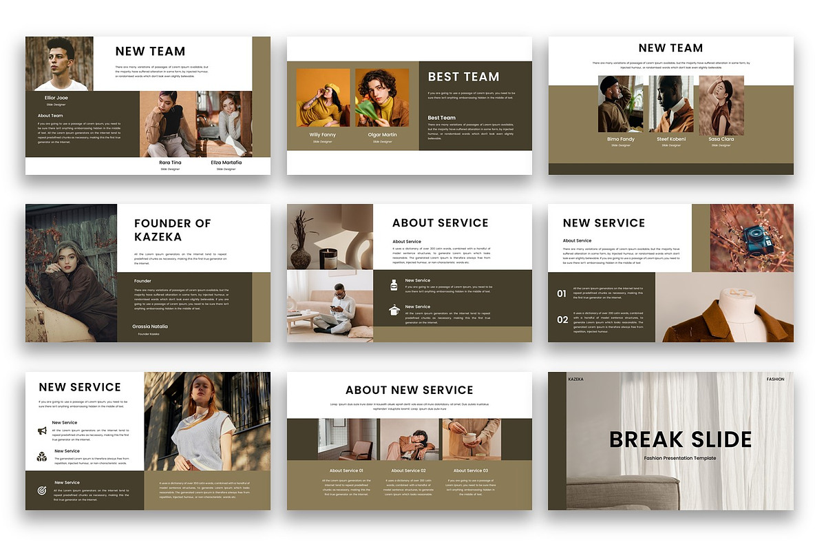 Kazeka – Fashion PowerPoint Template, a Presentation Template by kreatifreya (Photo 3 of 5)