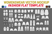 Womenswear Vector Mockup Bundle, an Apparel Mockup by S.i. Graphics® (Thumbnail 1 of 9)
