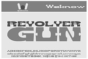 Revolver Gun font, a Font by weknow (Thumbnail 1 of 5)