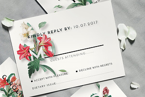 Modern Vintage Floral Wedding Suite