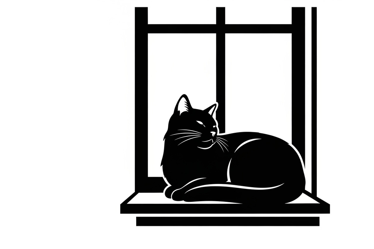 cat sitting by window silhouette, an Illustration by Amazin_art (Photo 18 of 25)