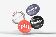 Pin Badge Mock-up, a Merchandise Mockup by zippypixelstudio (Thumbnail 4 of 16)
