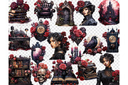 Gothic Black Woman Clipart, a Person Illustration by GlamArtZhanna (Thumbnail 4 of 5)