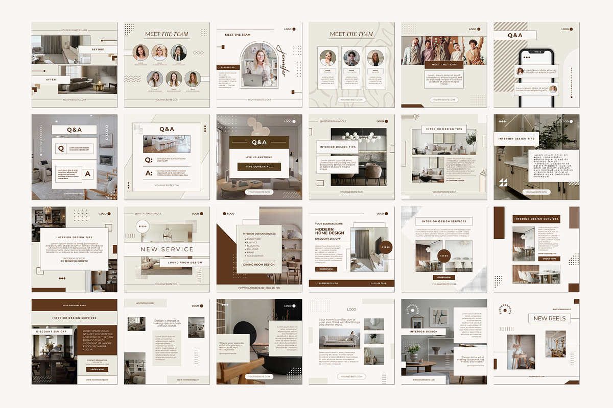Interior Design Instagram Canva, a Social Media Template by Deb Creative Studio (Photo 7 of 10)