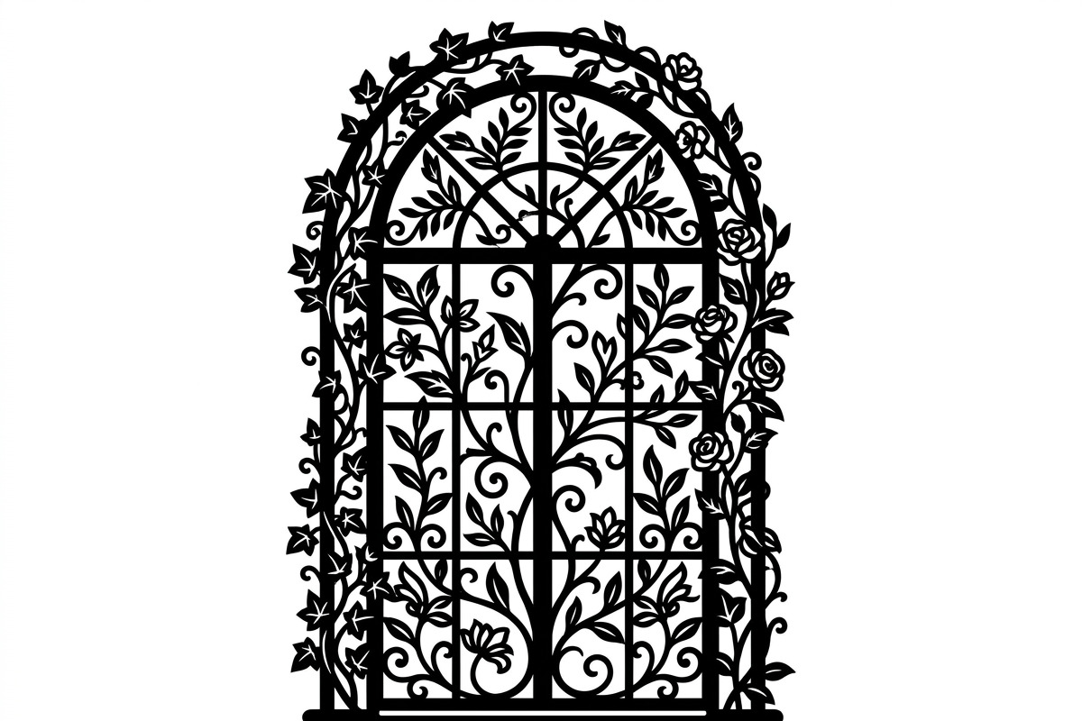 50 Floral French Window Ornament, a Decorative Illustration by Amazin_art (Photo 22 of 44)