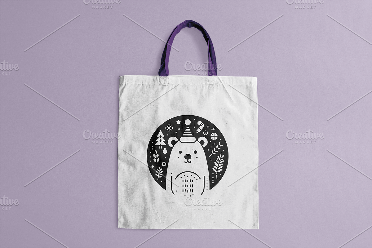 Bear Festive Holiday Circle Logo, a Branding & Logo Template by Vectorium Studio (Photo 2 of 2)