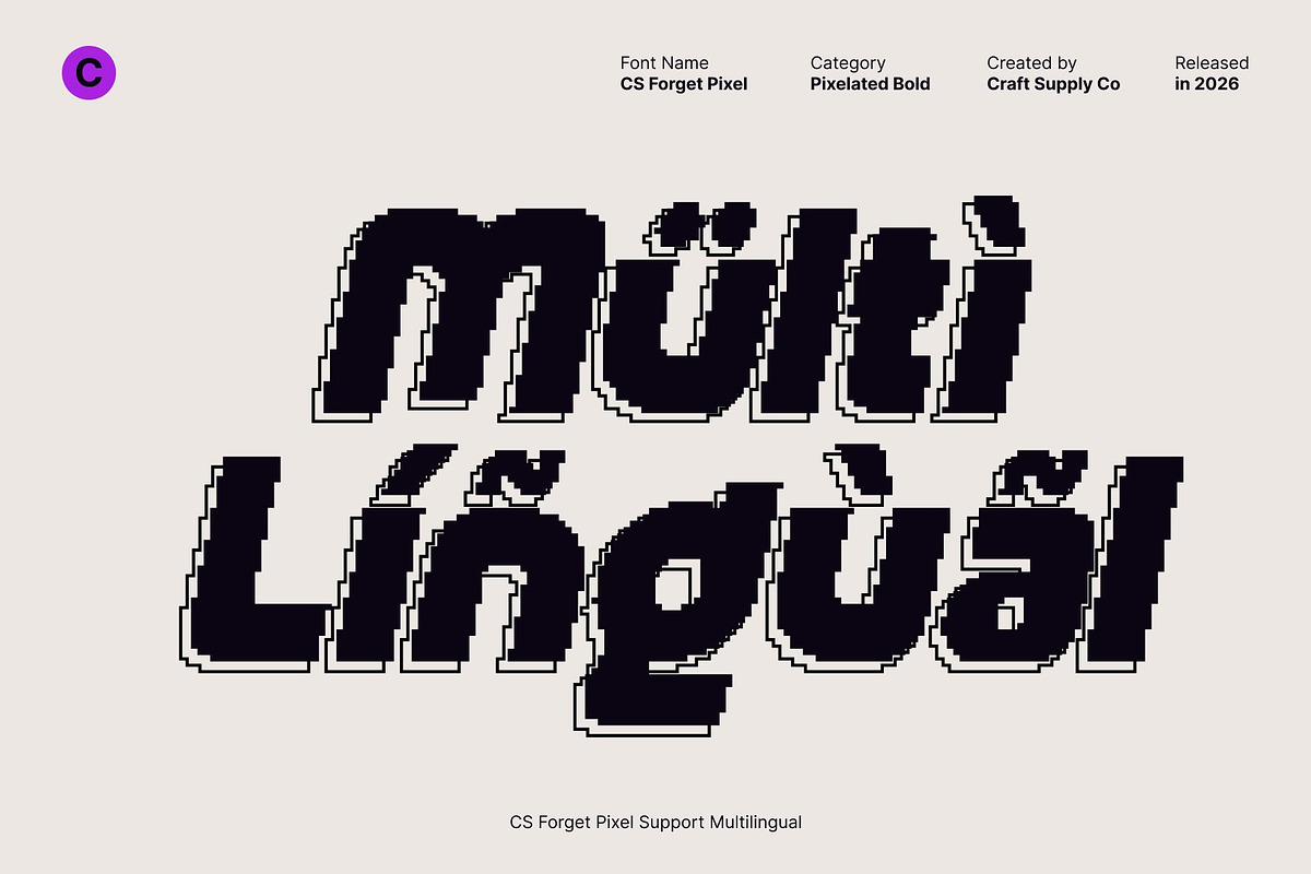 CS Forget Pixel, a Sans Serif Font by Craft Supply Co. (Photo 7 of 8)