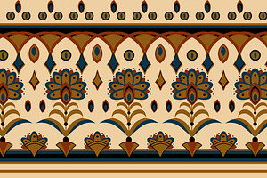 Art Deco and Nouveau Floral Seamless, a Pattern Graphic by Sharon Schwalbe