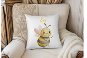 Cute Little Bees Watercolor Clipart, an Illustration by MockupWizard (Thumbnail 4 of 4)